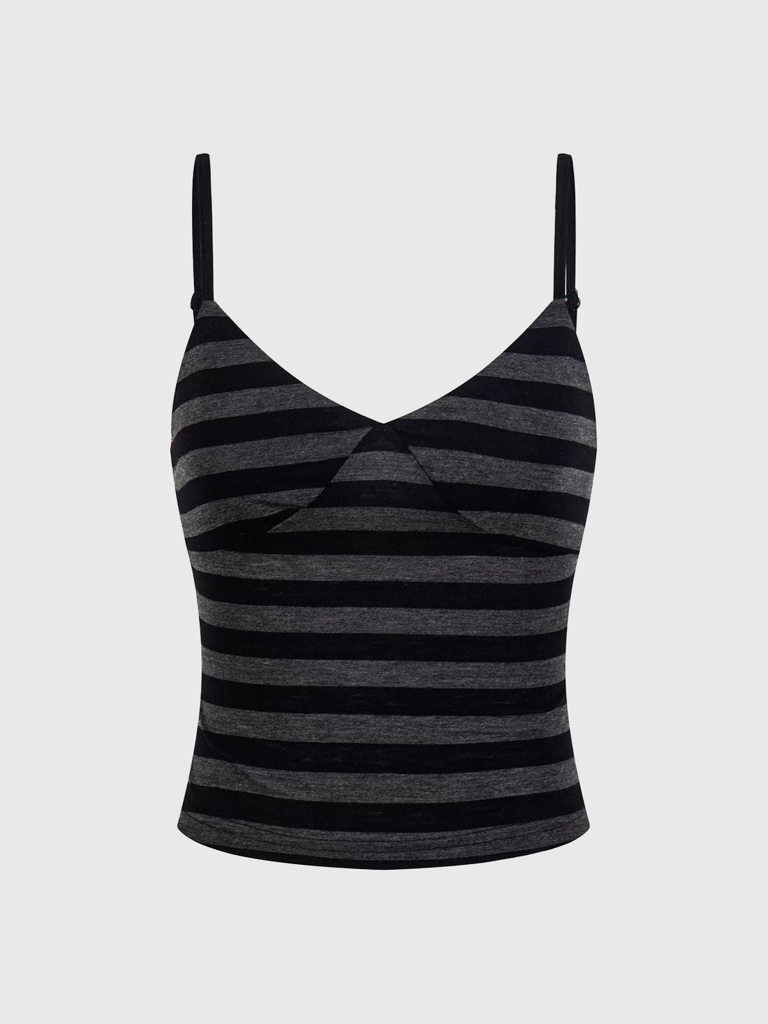 Brick Lane Skimming-fit Striped Knit Cami Top - Black