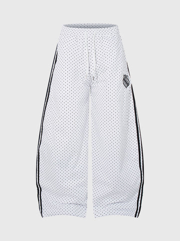 Snow Scatter Barrel Pants - Chalk White