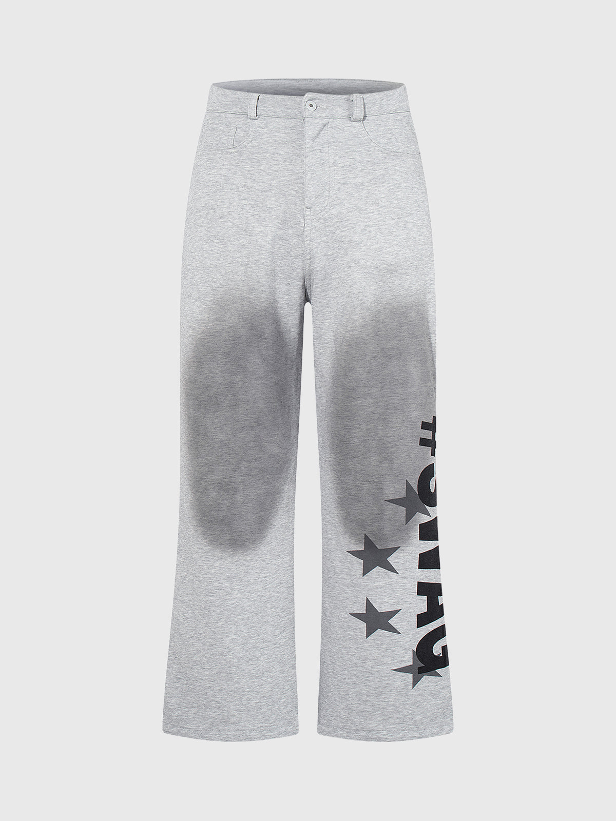 Sky Chart Straight Pants - Ash Grey