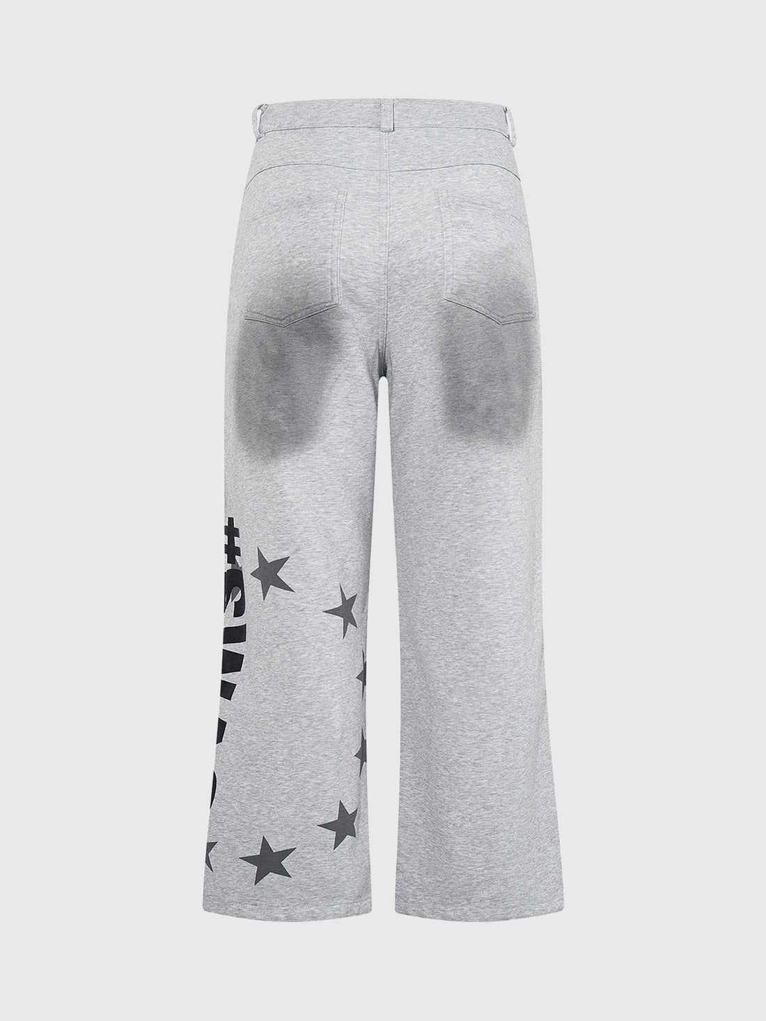 Sky Chart Straight Pants - Ash Grey