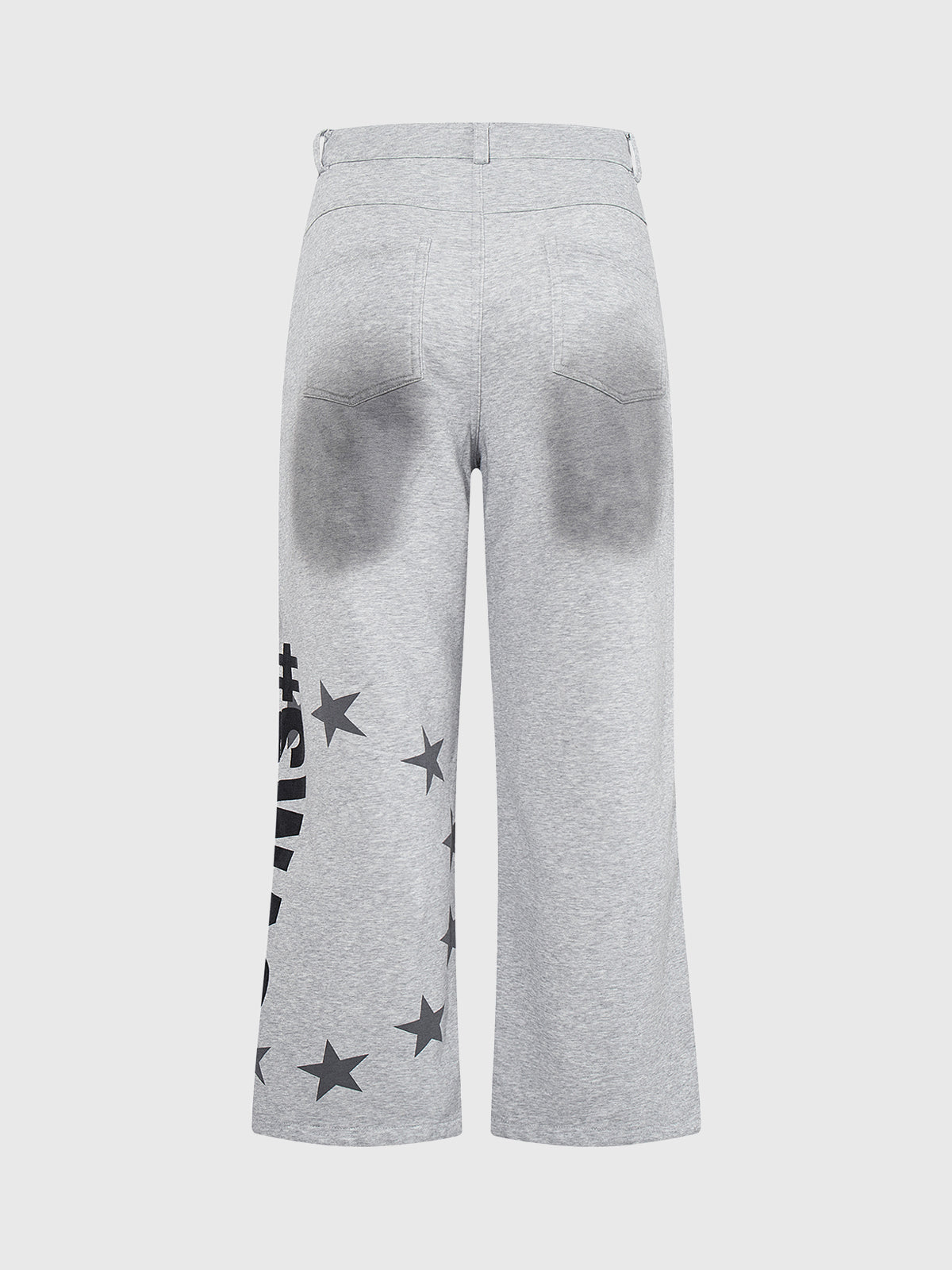 Sky Chart Straight Pants - Ash Grey