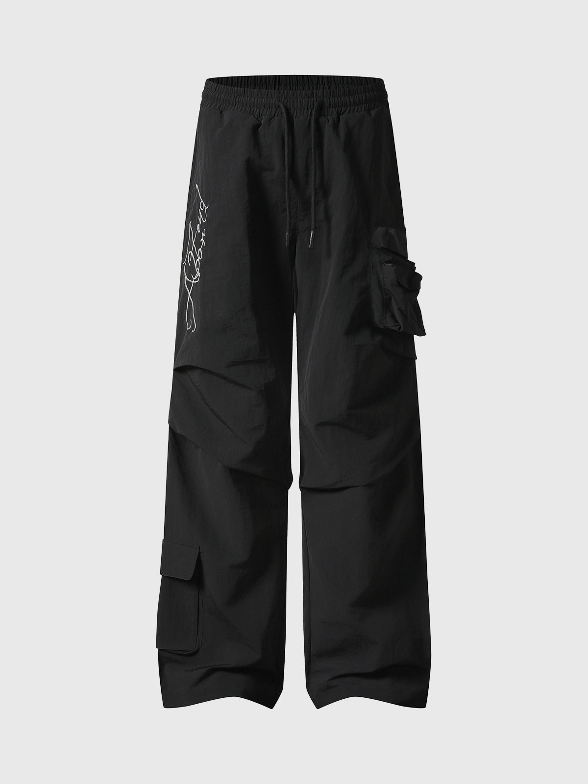 Shadow Stitch Straight Pants - Jet Black