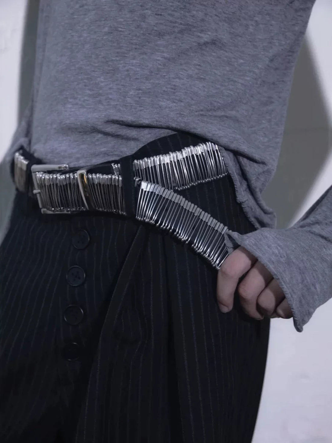 Brick Lane Punk Studded Leather Belt - Black