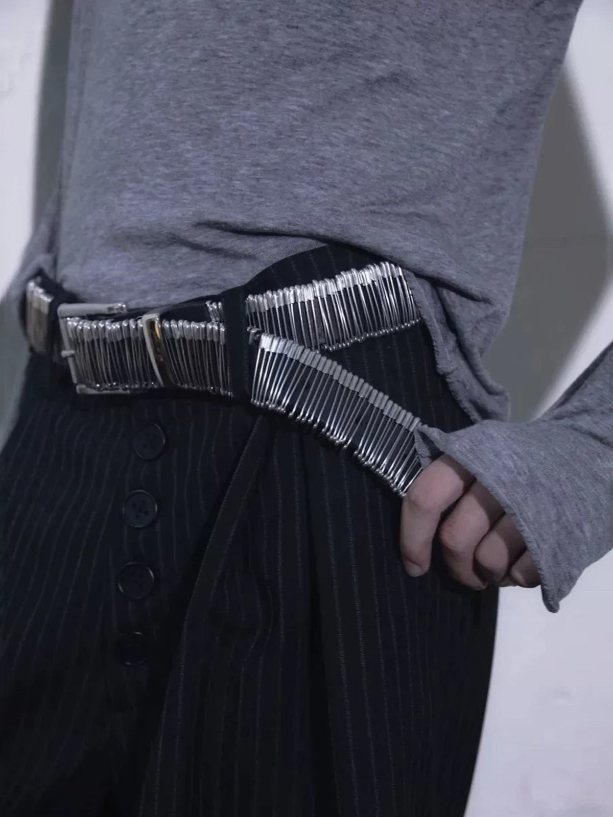 Brick Lane Punk Studded Leather Belt - Black