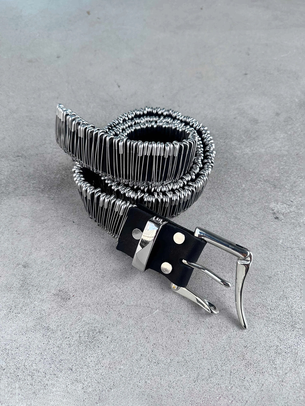Brick Lane Punk Studded Leather Belt - Black