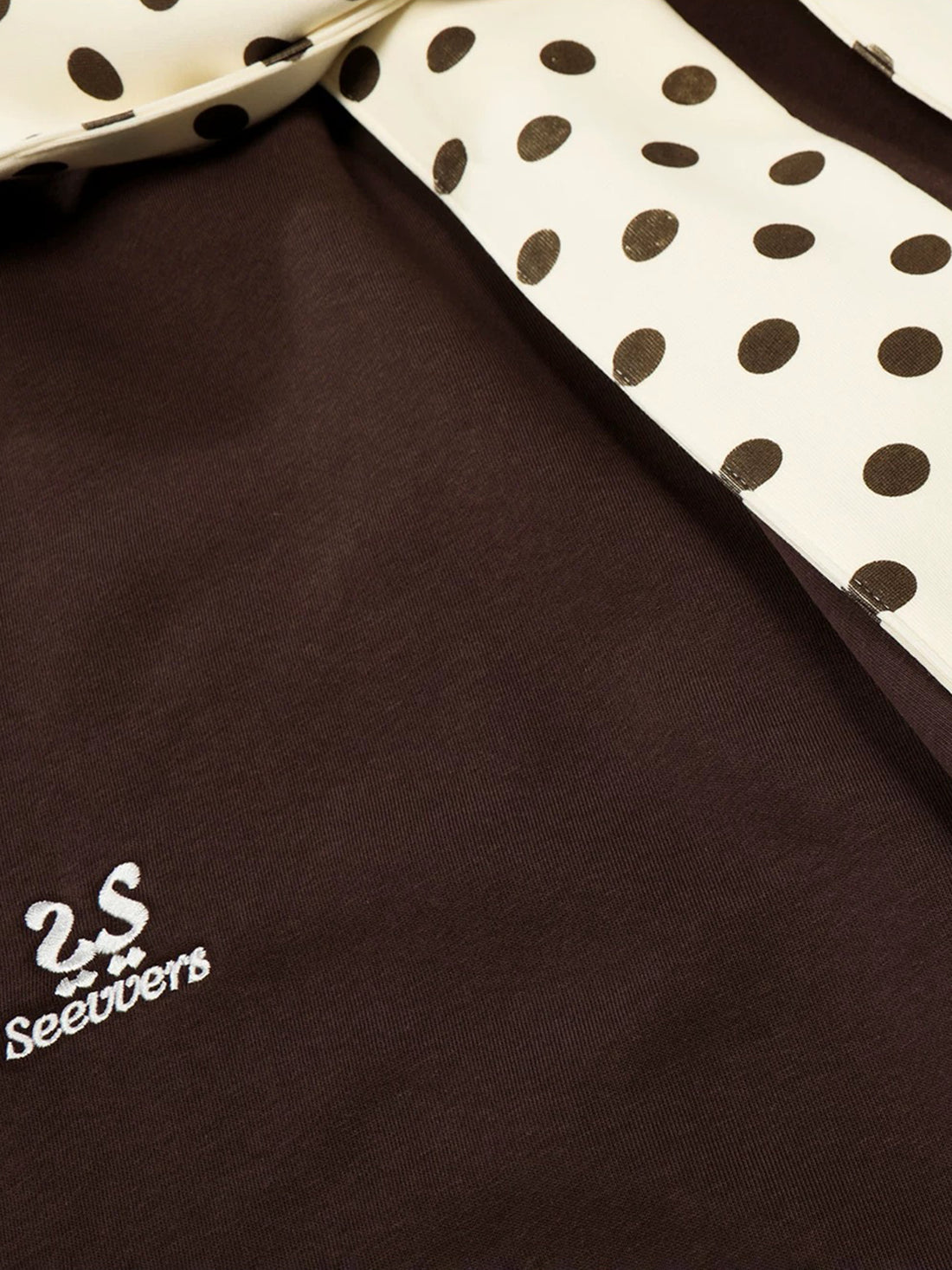 Brick Lane Wide-leg Polka Dot Belted Casual Pants - Brown