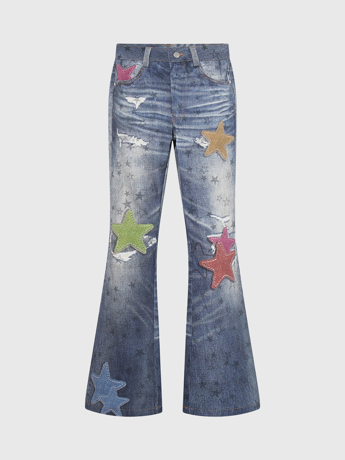 Paint Riot Flare Jeans - Ink Blue