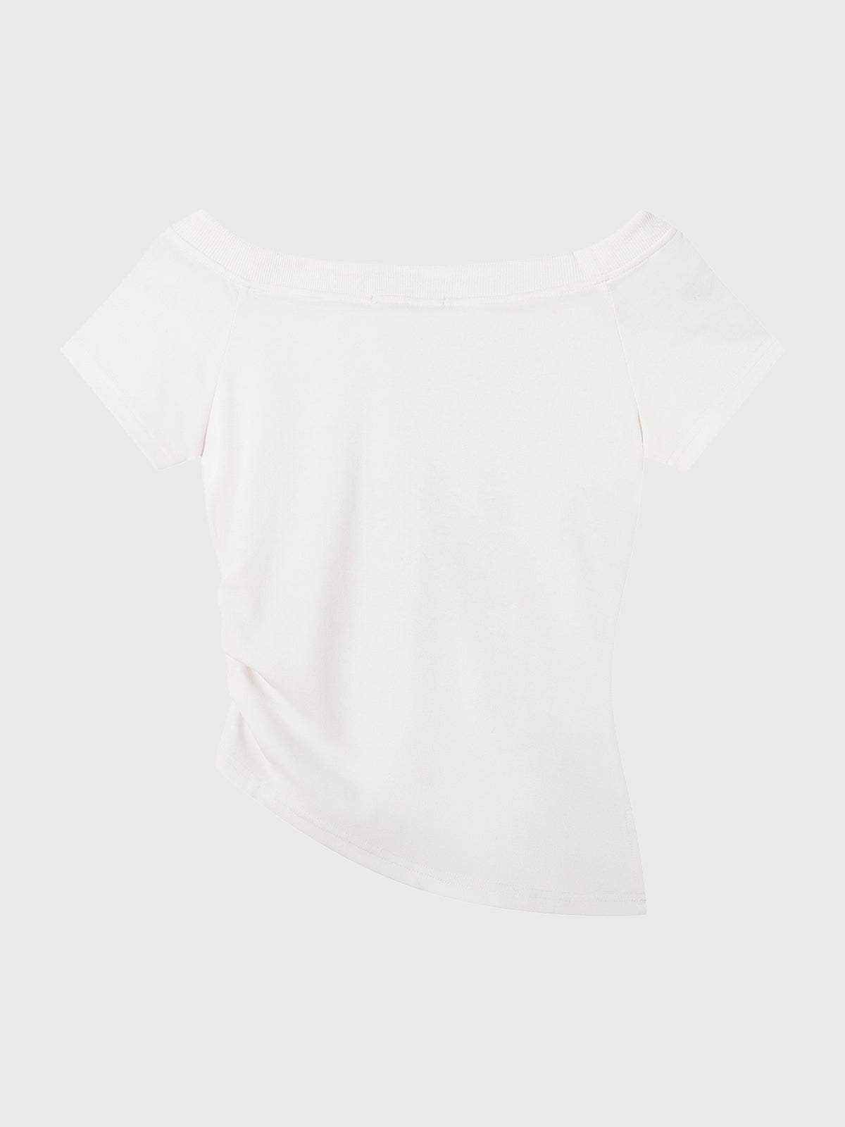 Back to Myself Asym Tee - Cloud White