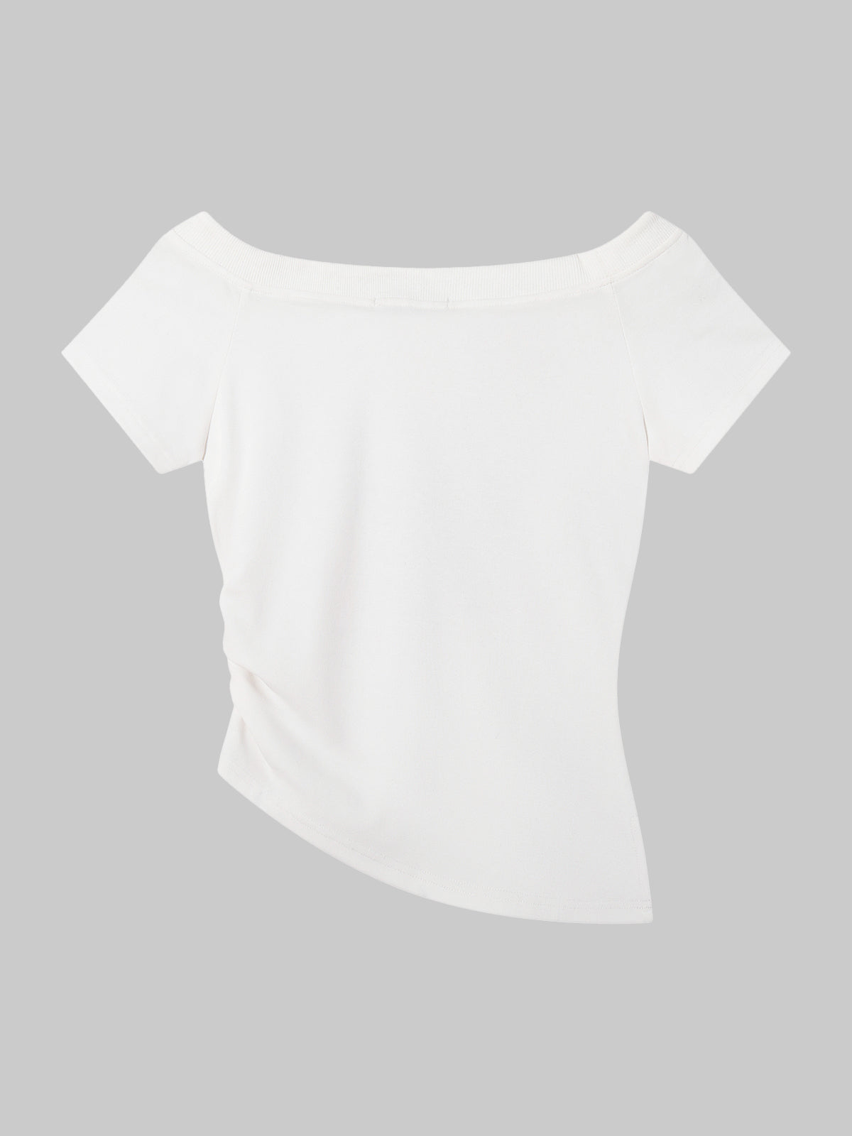 Back to Myself Asym Tee - Cloud White