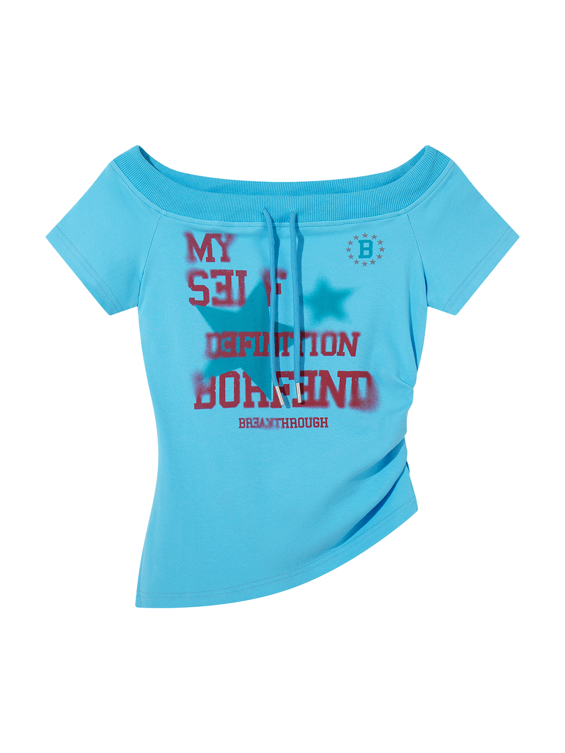 Back to Myself Asym Tee - Sky Blue