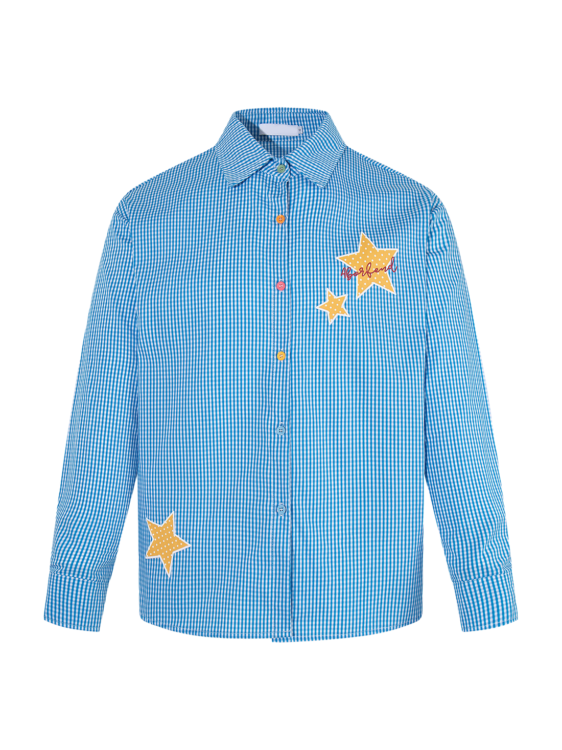 Star Map Check Shirt - Sky Blue