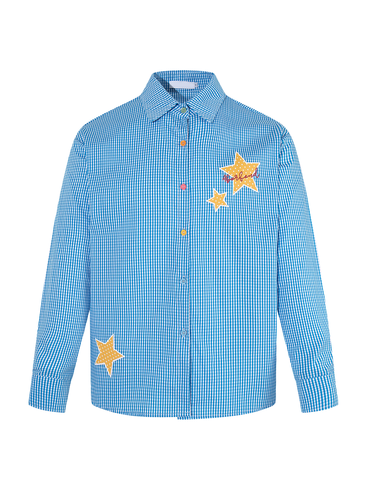 Star Map Check Shirt - Sky Blue