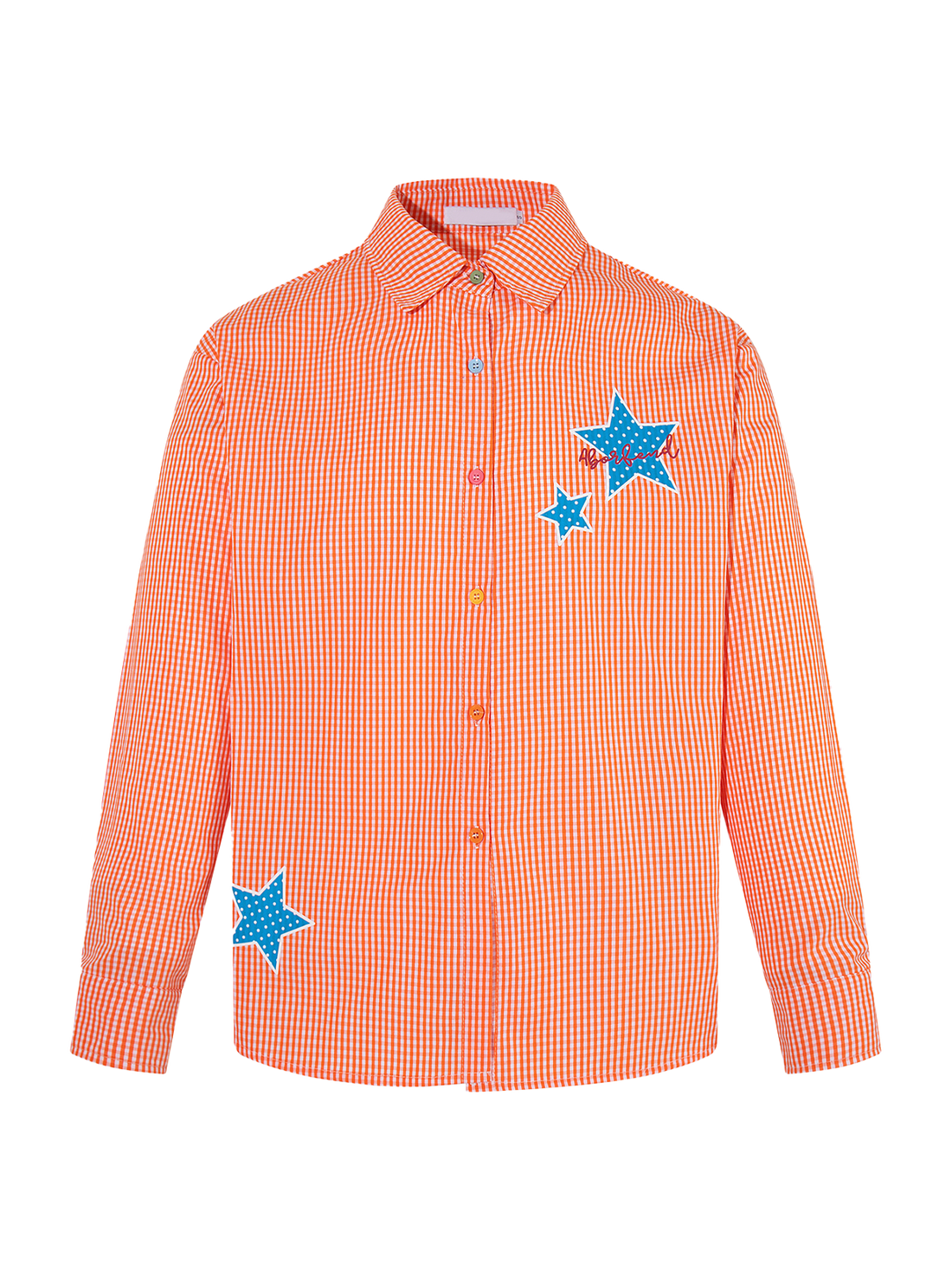 Star Map Check Shirt - Sunset Orange