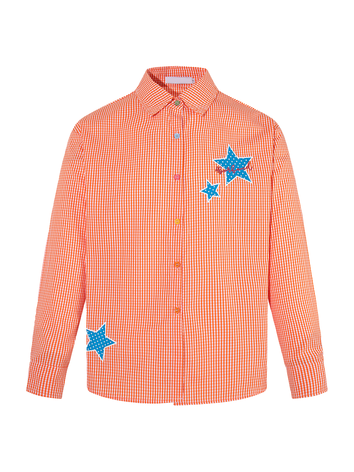 Star Map Check Shirt - Sunset Orange