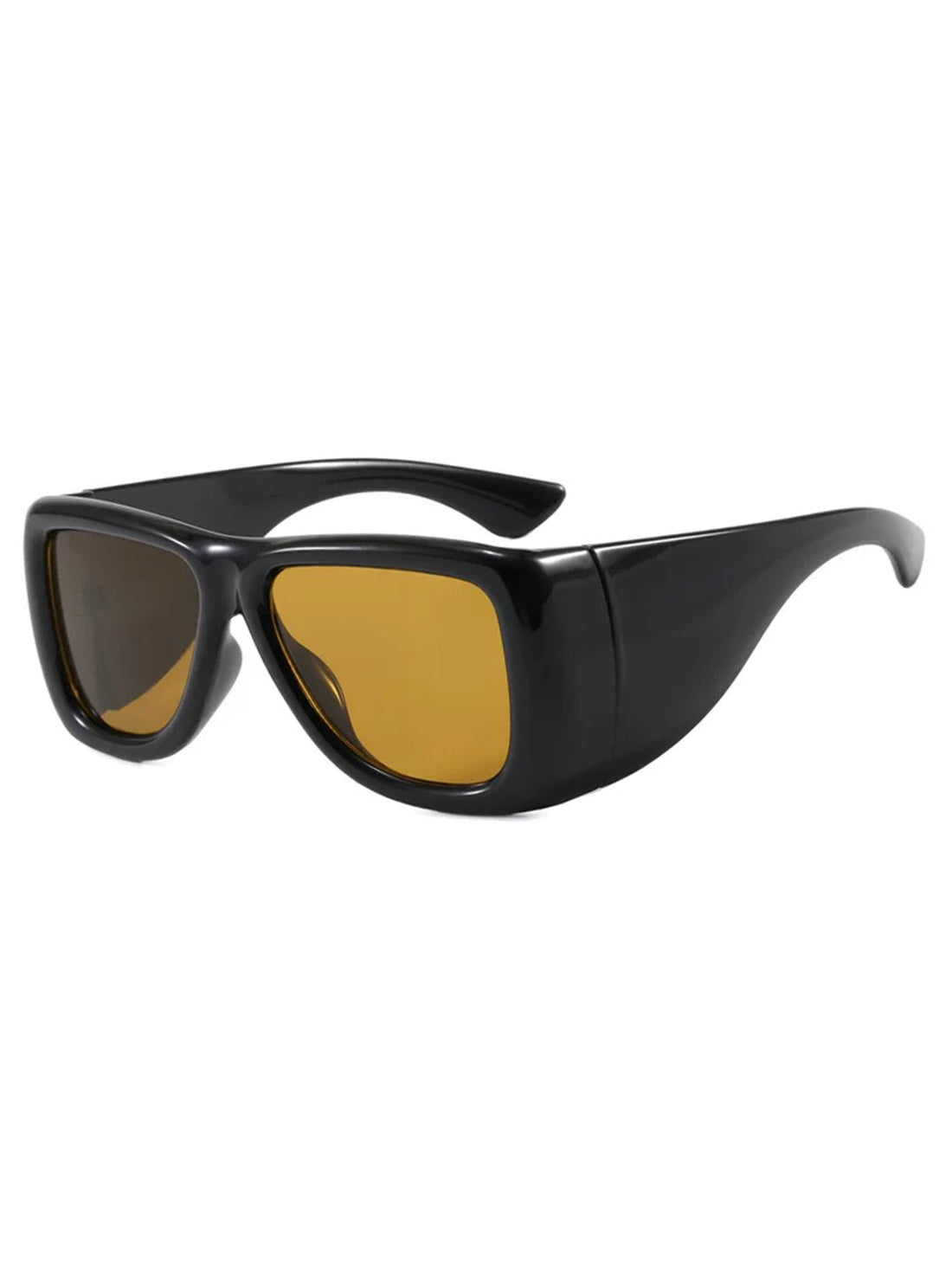 Brick Lane Y2K Wrap Around Sports Sunglasses - Black