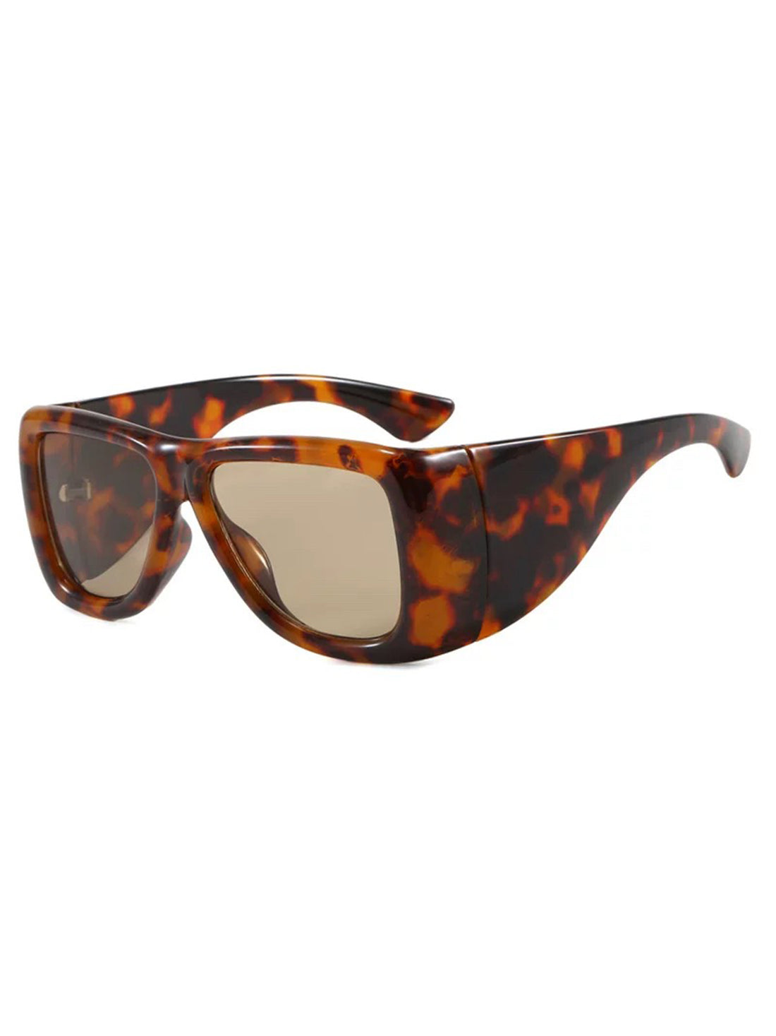 Brick Lane Y2K Wrap Around Sports Sunglasses - Brown