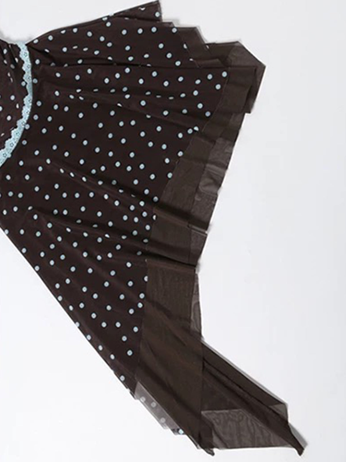 Brick Lane Skimming-fit Asymmetric Polka Dot Dress - Black