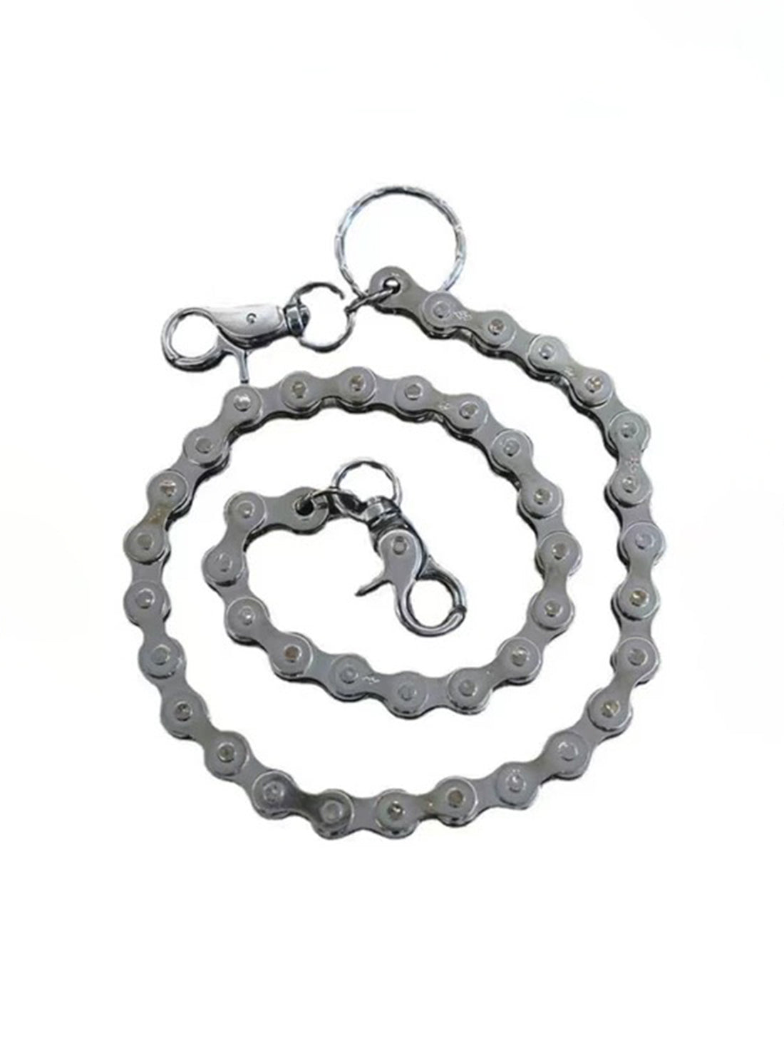 Brick Lane Punk Heavy Metal Pants Wallet Chain - Silver