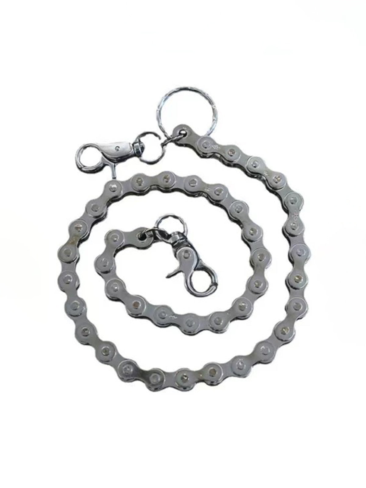 Brick Lane Punk Heavy Metal Pants Wallet Chain - Silver