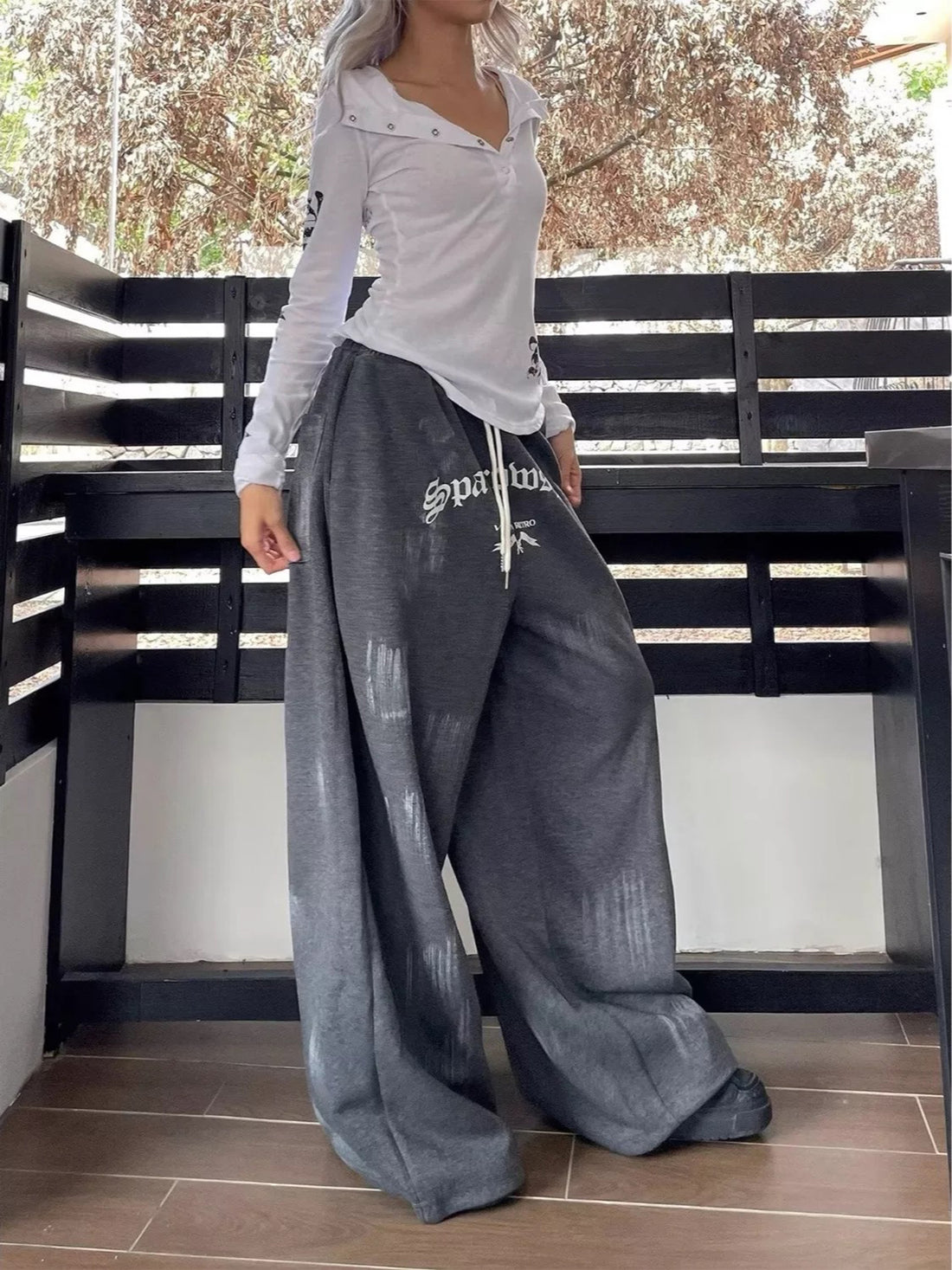 Concrete Swing Barrel Pants - Ash Grey