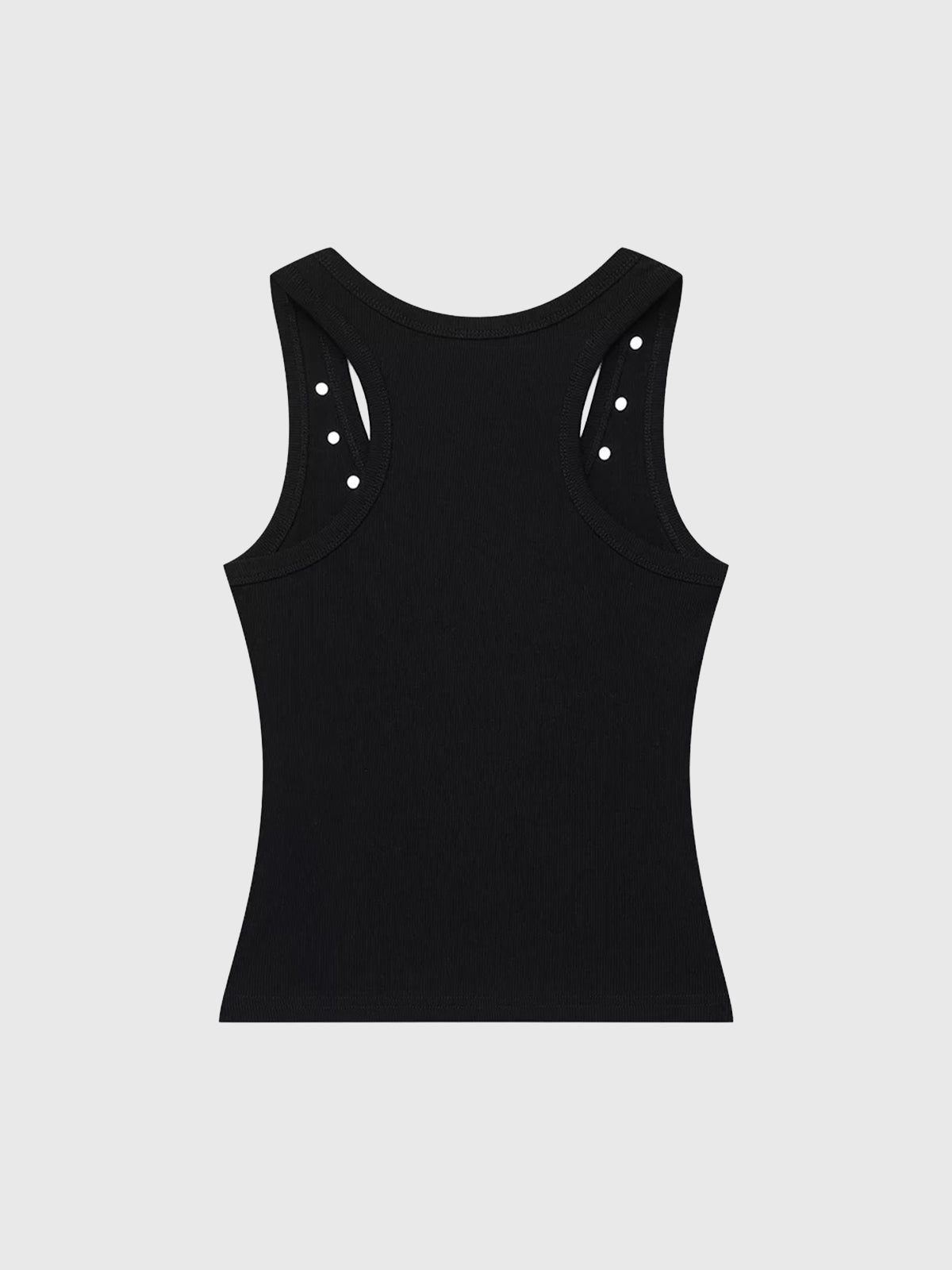 Brick Lane Skimming-fit Graphic Print Vest Top - Black