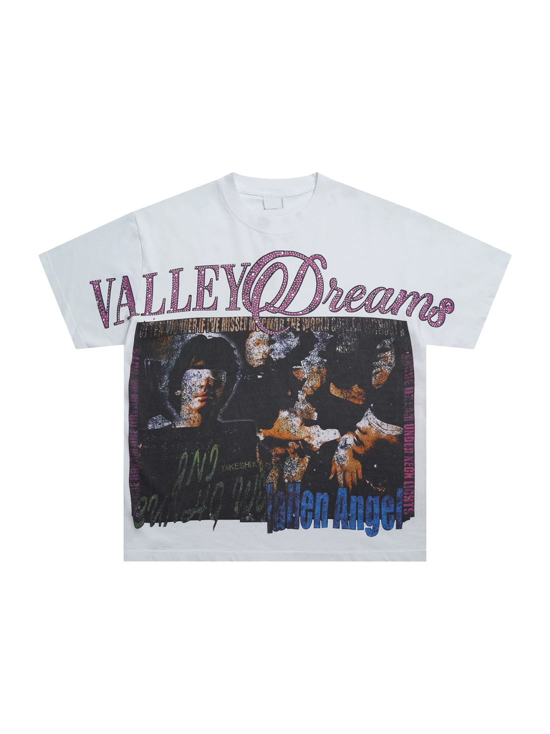 Flash Crowd Graphic Tee - Ivory White
