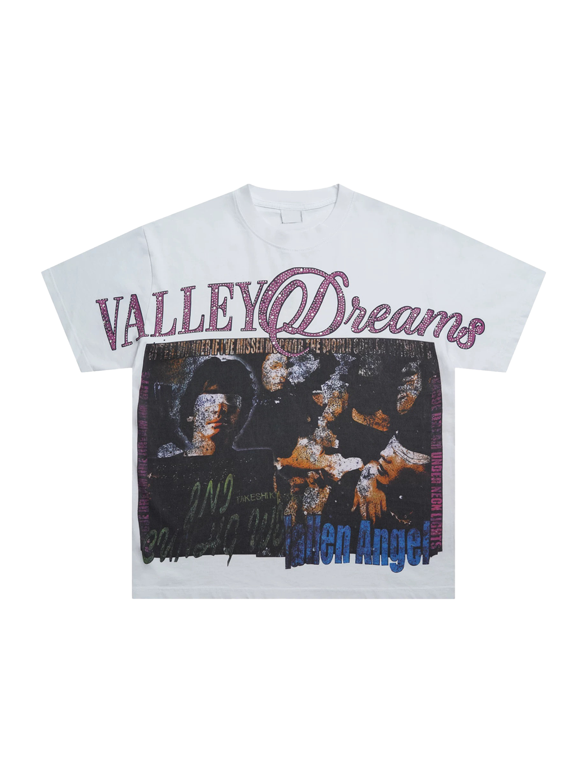 Flash Crowd Graphic Tee - Ivory White