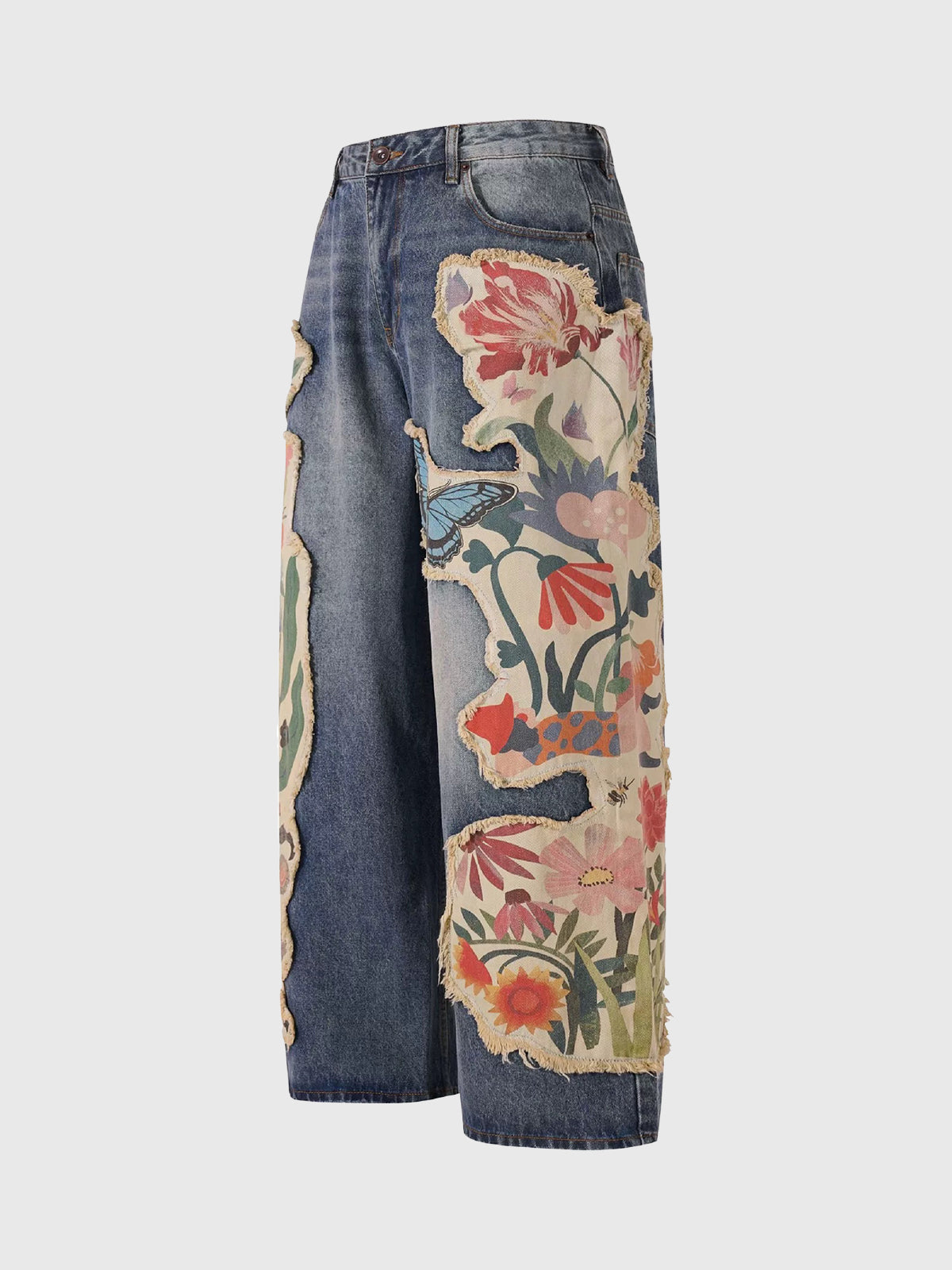 Canvas Garden Straight Jeans - Faded Blue