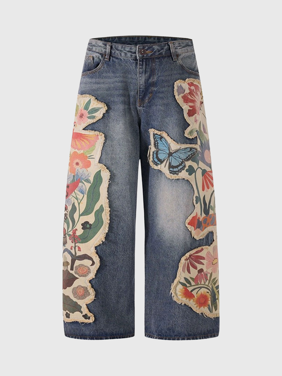 Canvas Garden Straight Jeans - Faded Blue