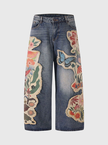 Canvas Garden Straight Jeans - Faded Blue