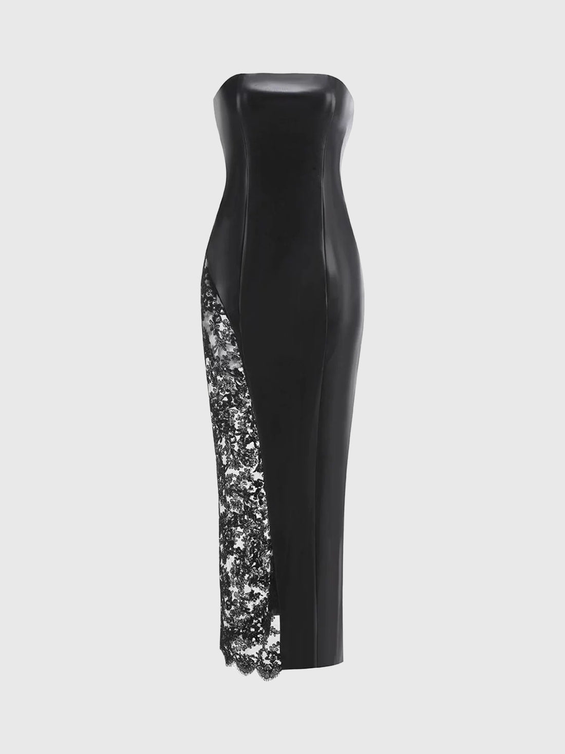 Liquid Night Leather Dress - Jet Black