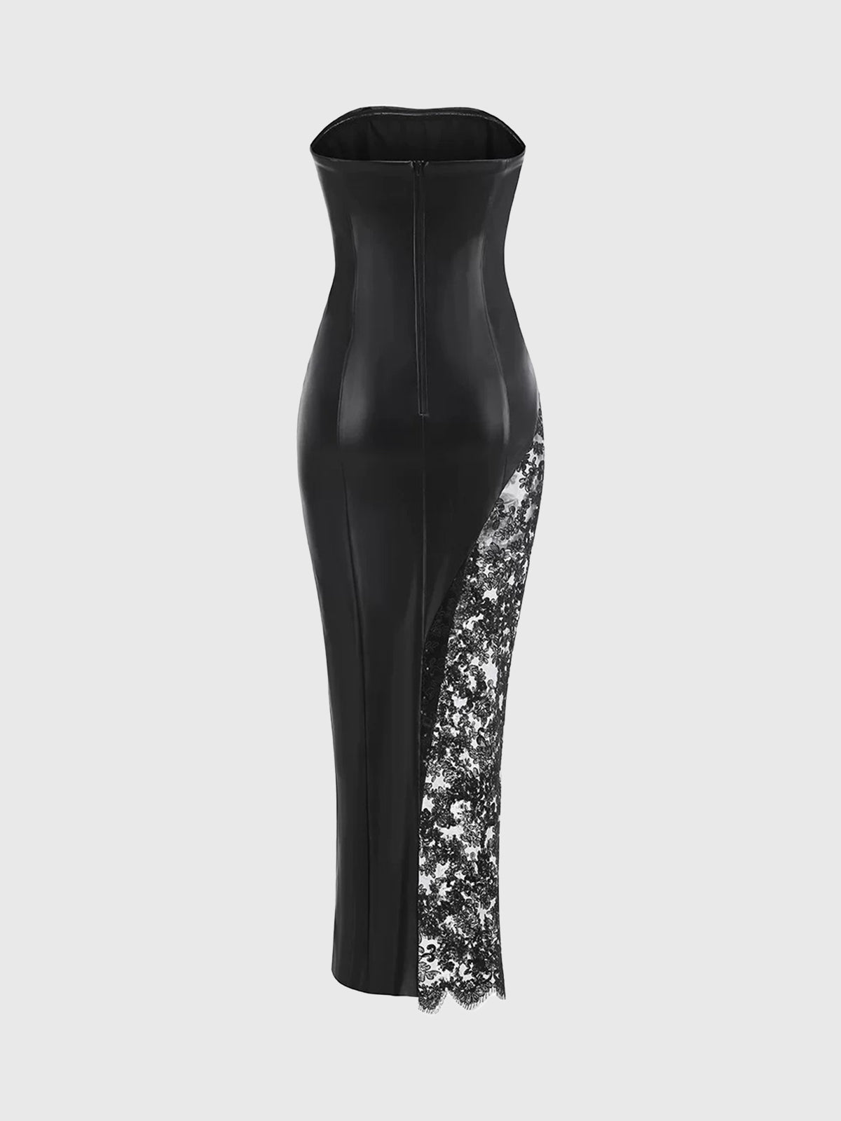 Liquid Night Leather Dress - Jet Black