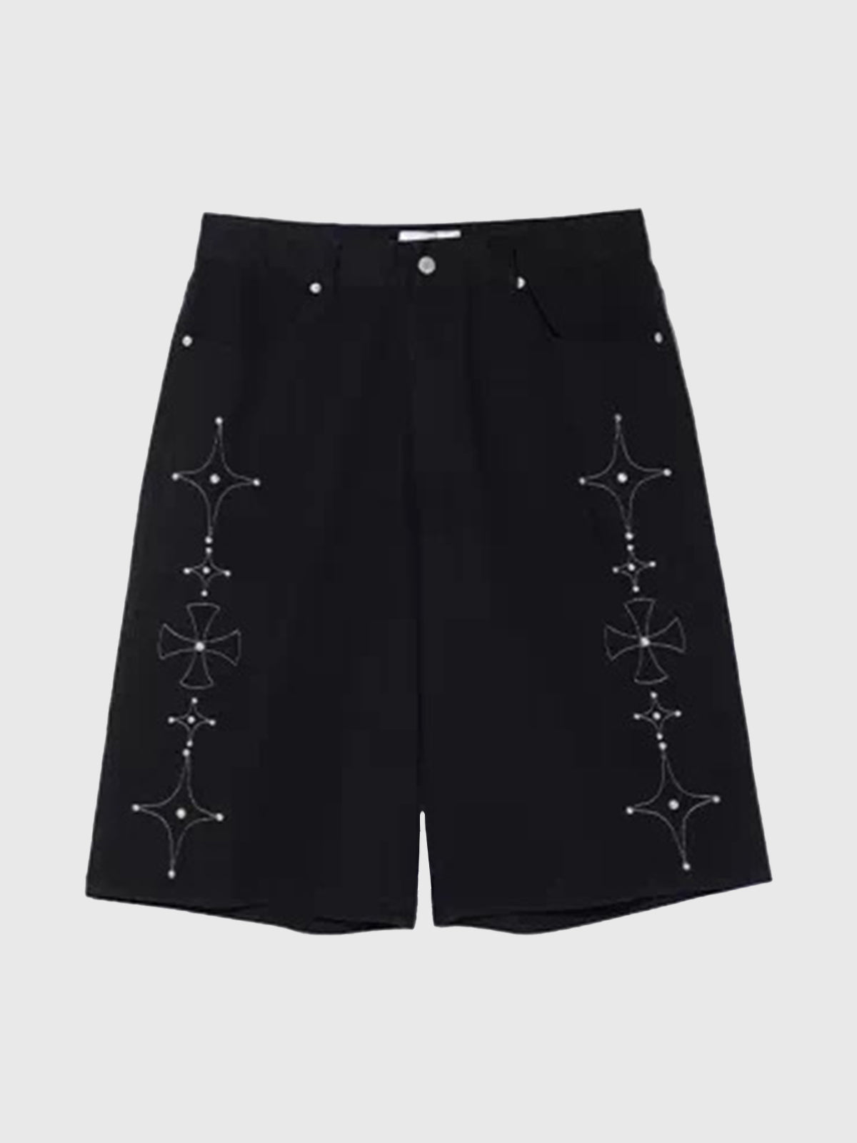 Field Stitch Straight Midi Pants - Jet Black