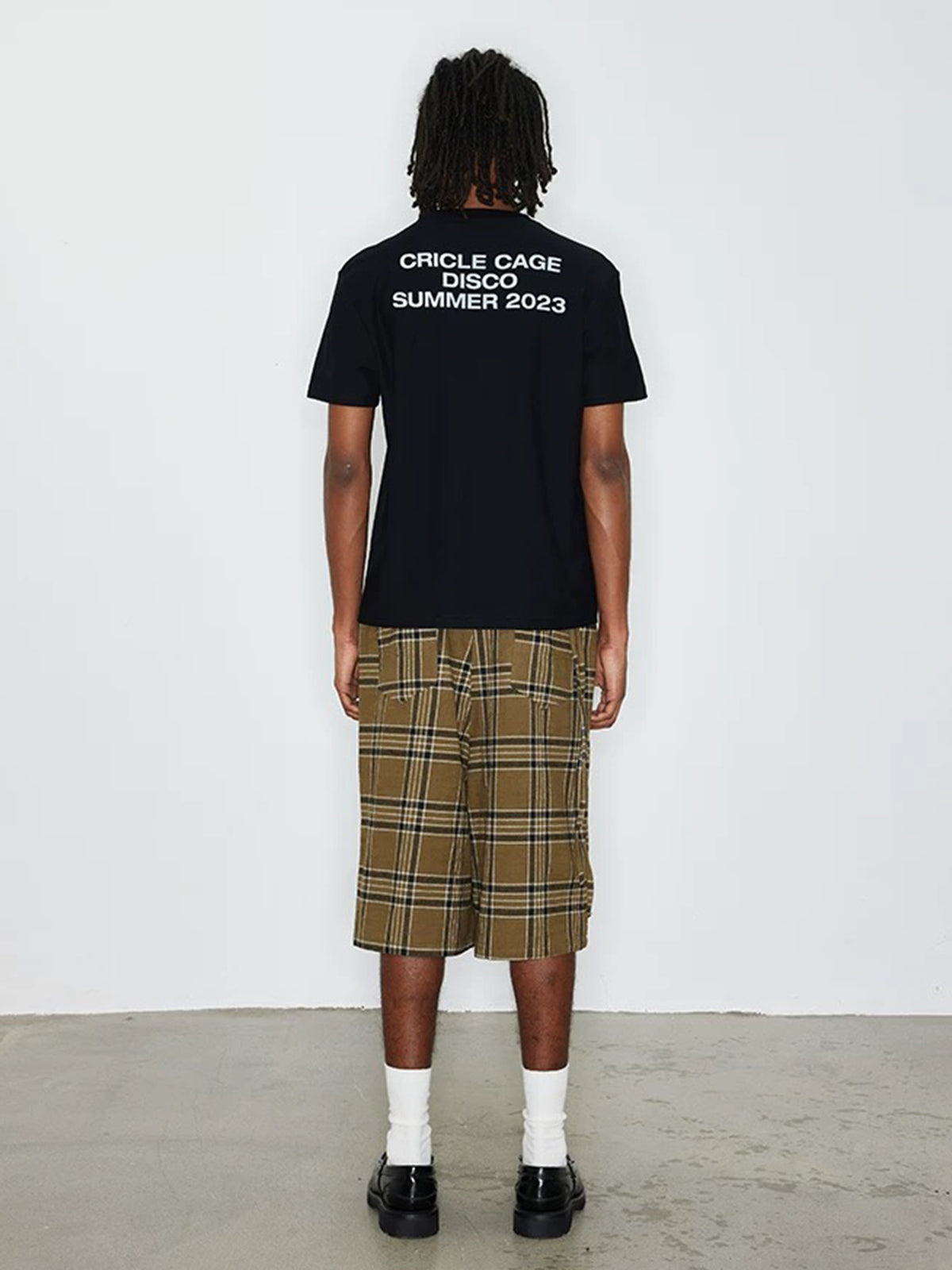 Puzzle Print Straight Shorts - Bronze Mix