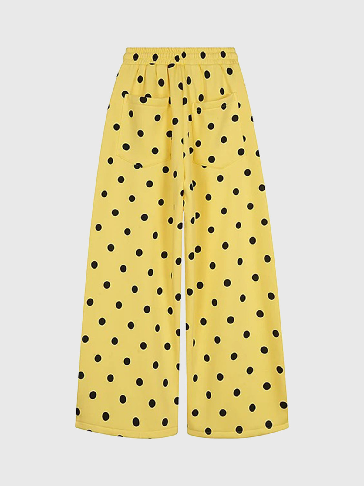 Confetti Dot Barrel Pants - Lemon Yellow
