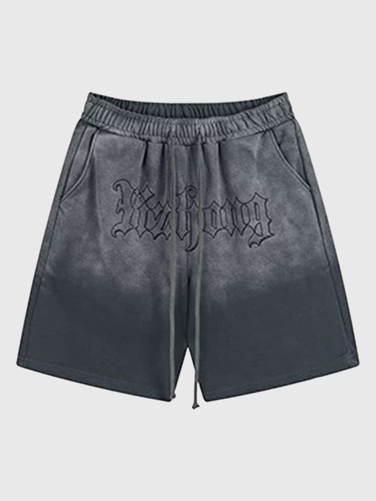Dust Fade Straight Shorts - Smoke Grey
