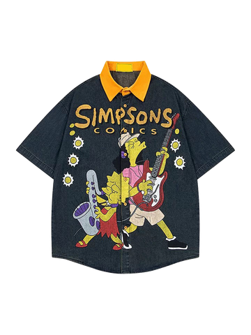 Comic Clash Graphic Shirt - Ink Black