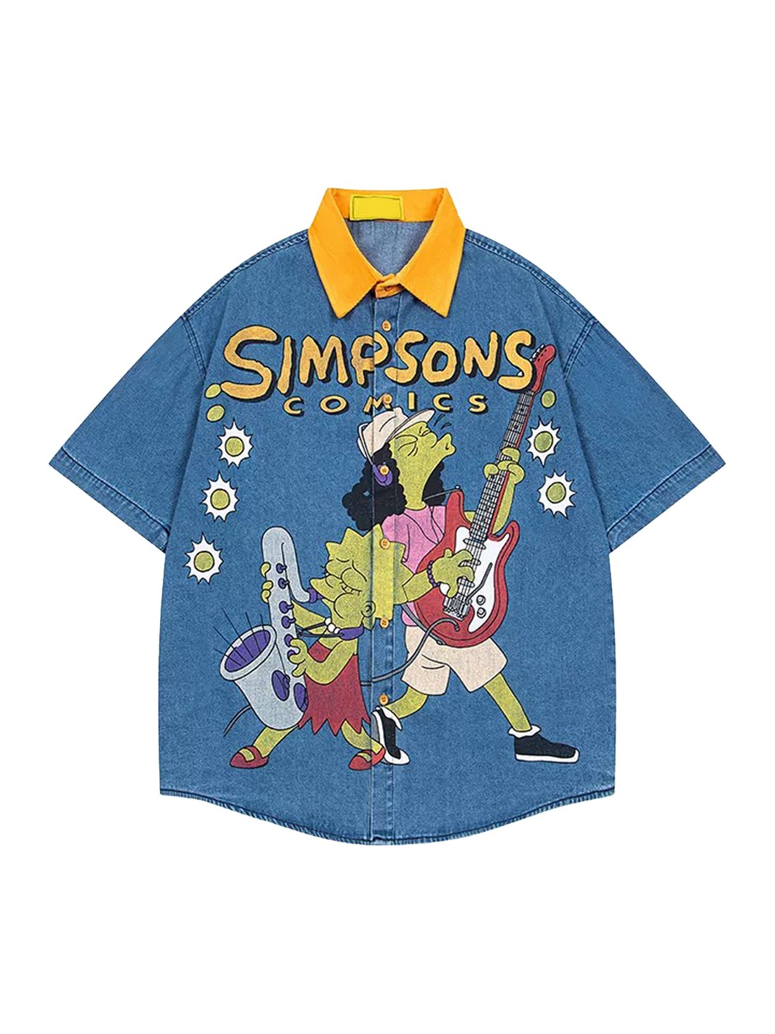 Comic Clash Graphic Shirt - Ocean Blue