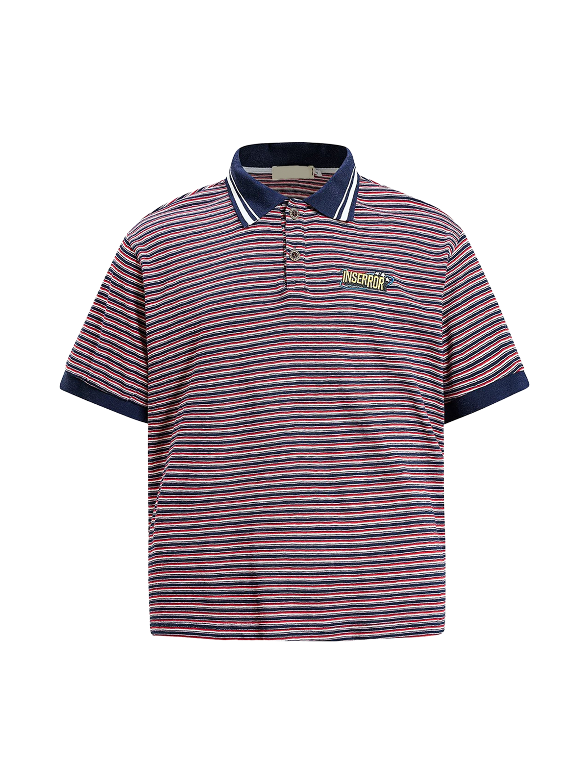 Retro Club Stripe Polo Tee - Berry Red