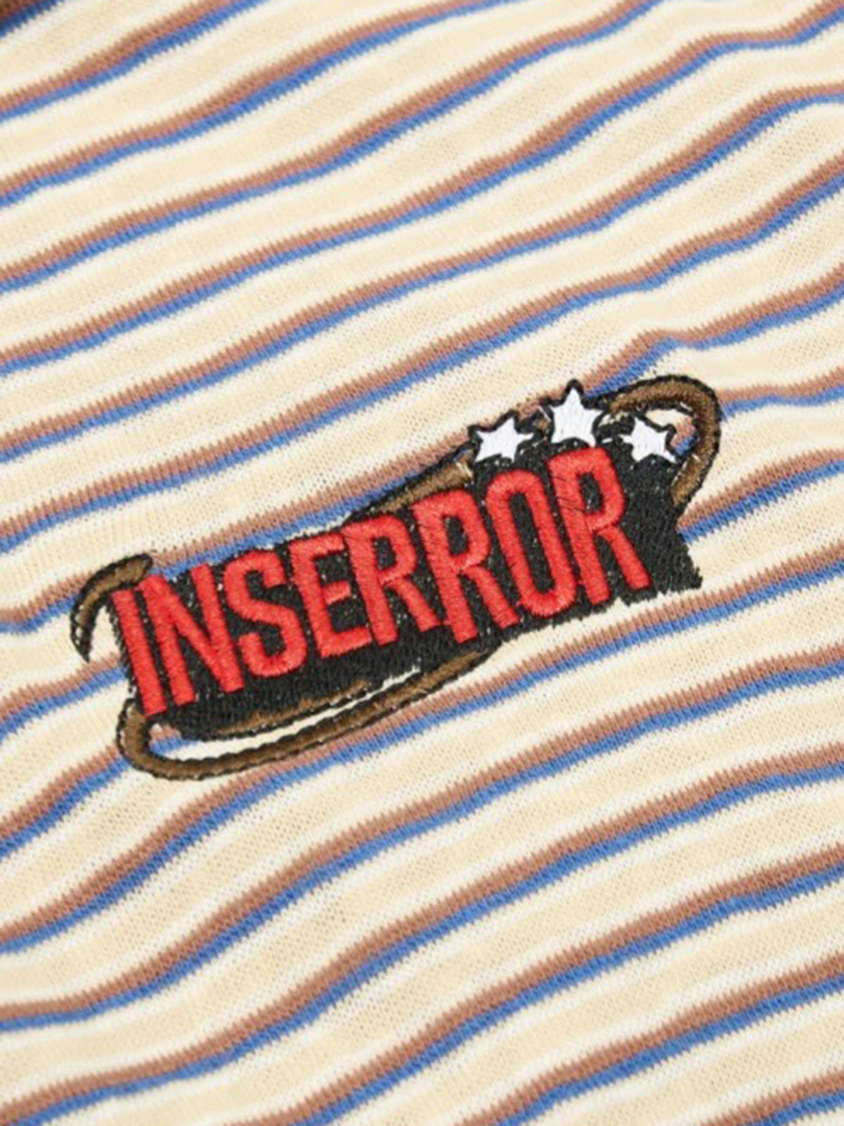 Retro Club Stripe Polo Tee - Cream Beige