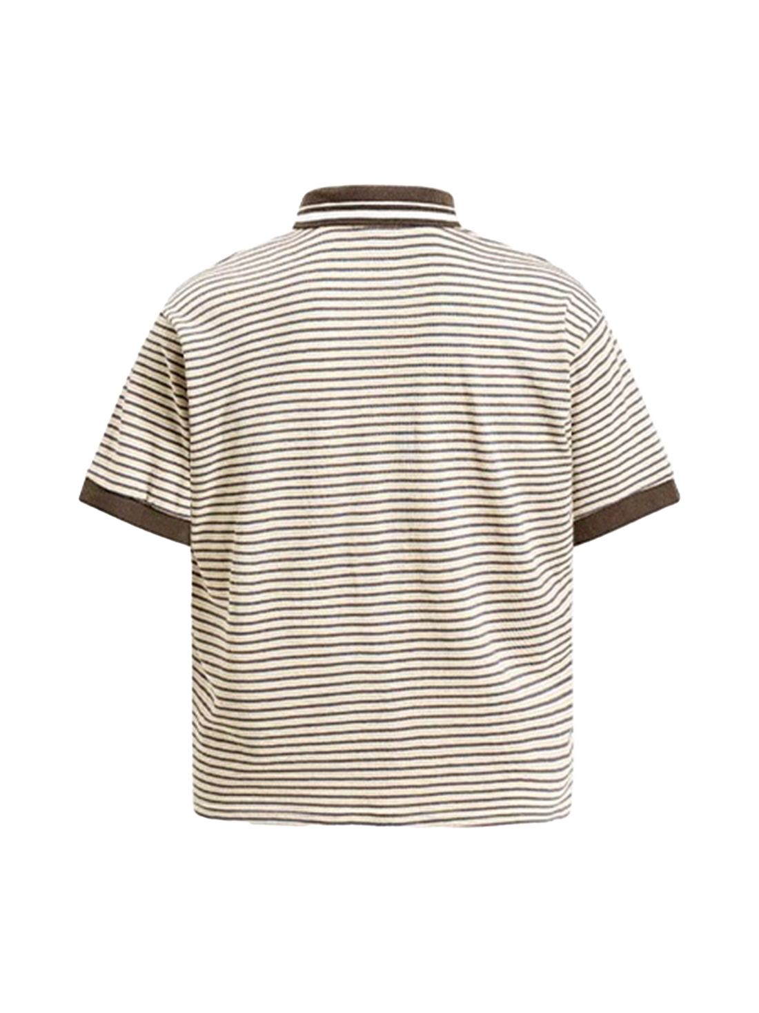 Retro Club Stripe Polo Tee - Cream Beige