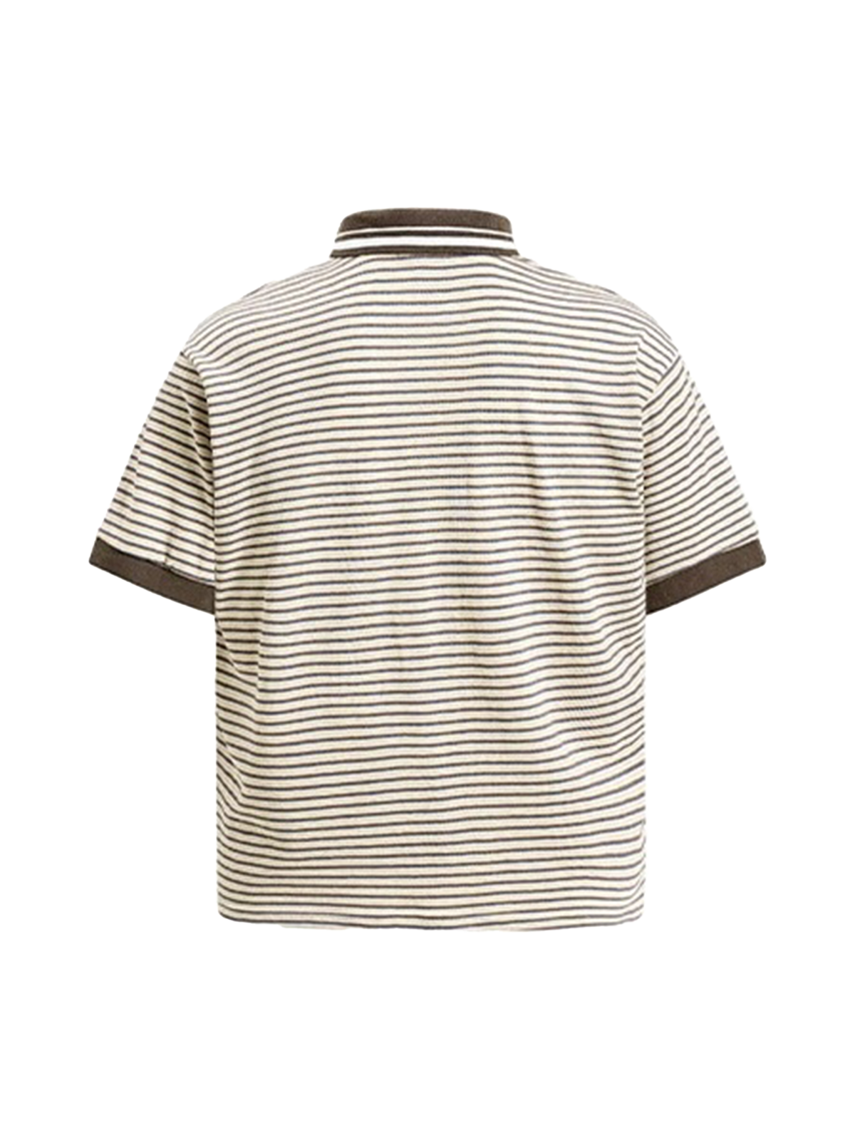 Retro Club Stripe Polo Tee - Cream Beige