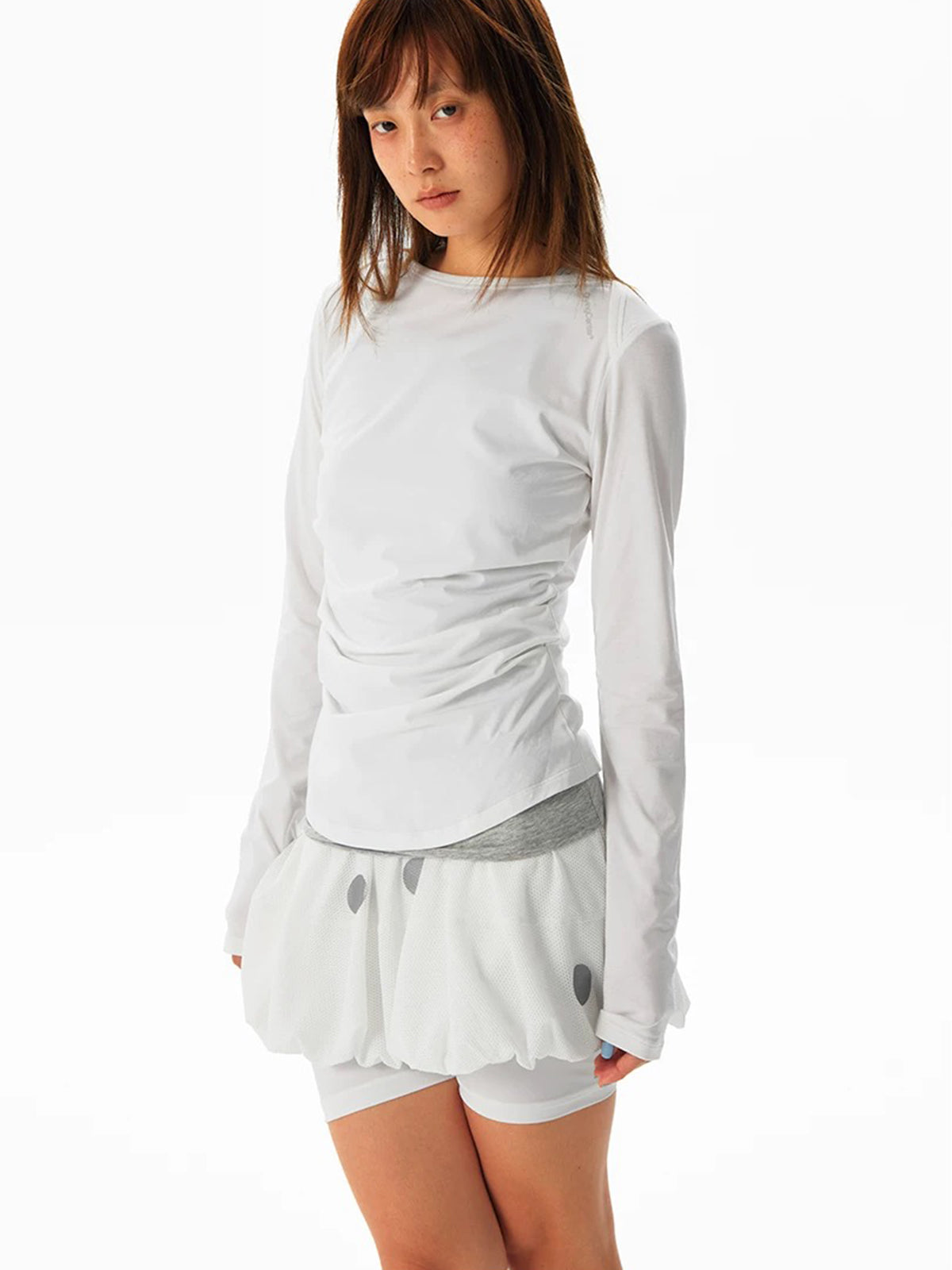 Confetti Dot Tennis Skort - Ivory White