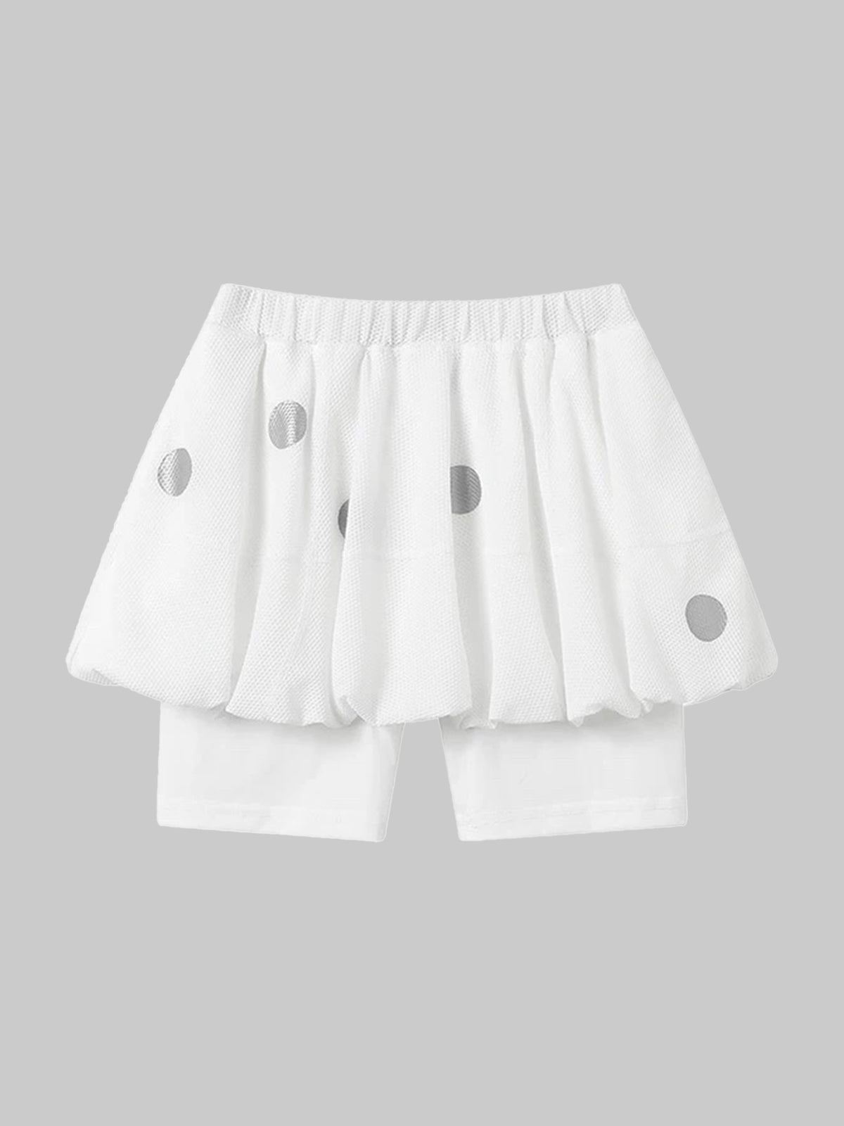 Confetti Dot Tennis Skort - Ivory White