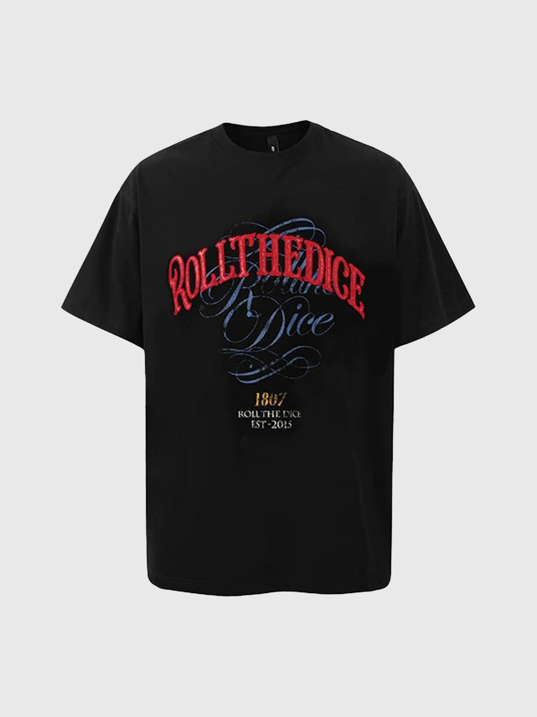 Co-ed Dorm Baggy Roll the Dice Graphic Tee - Black