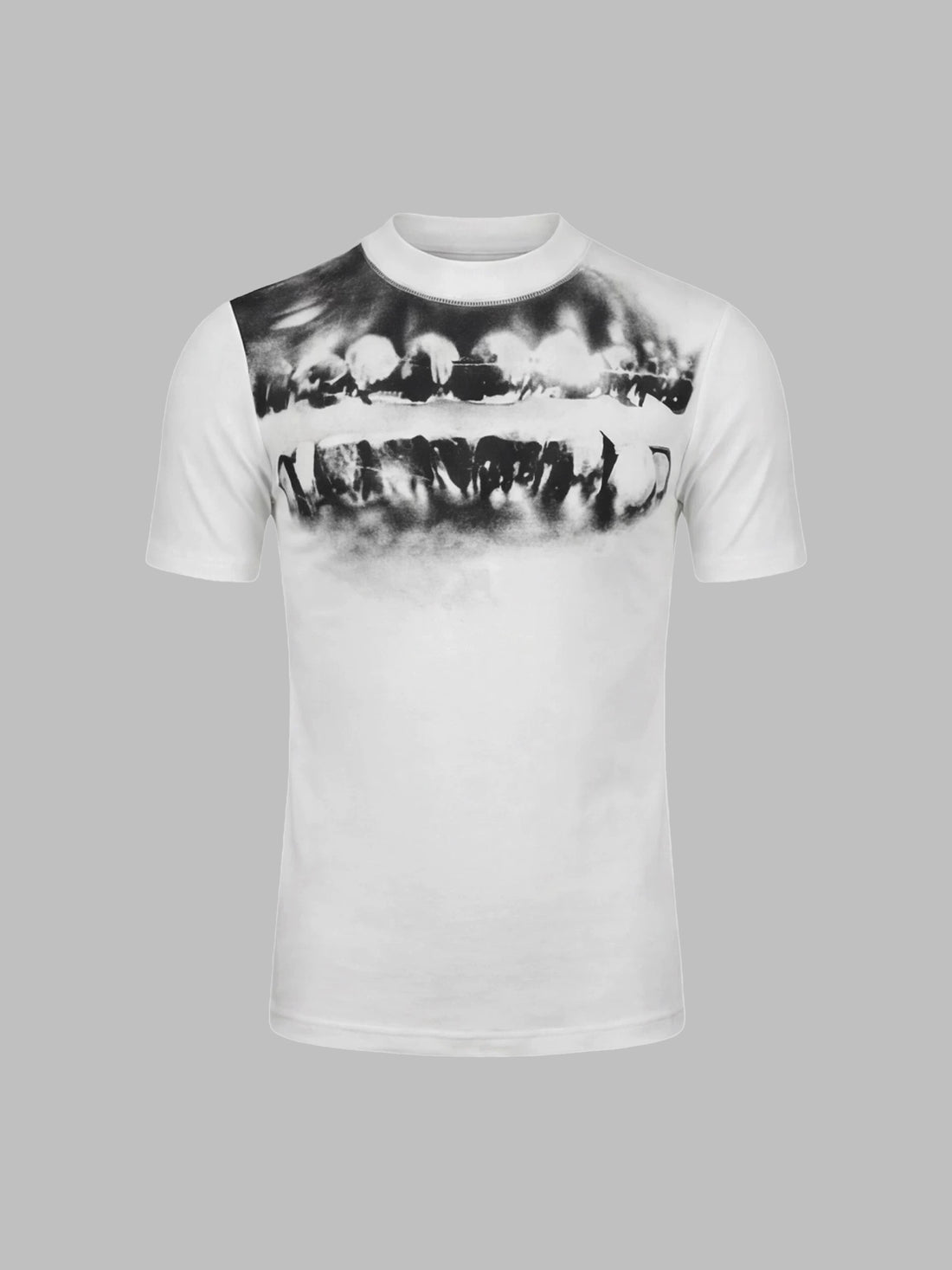 Co-ed Dorm Baggy Bleach Splatter Graphic Tee - White