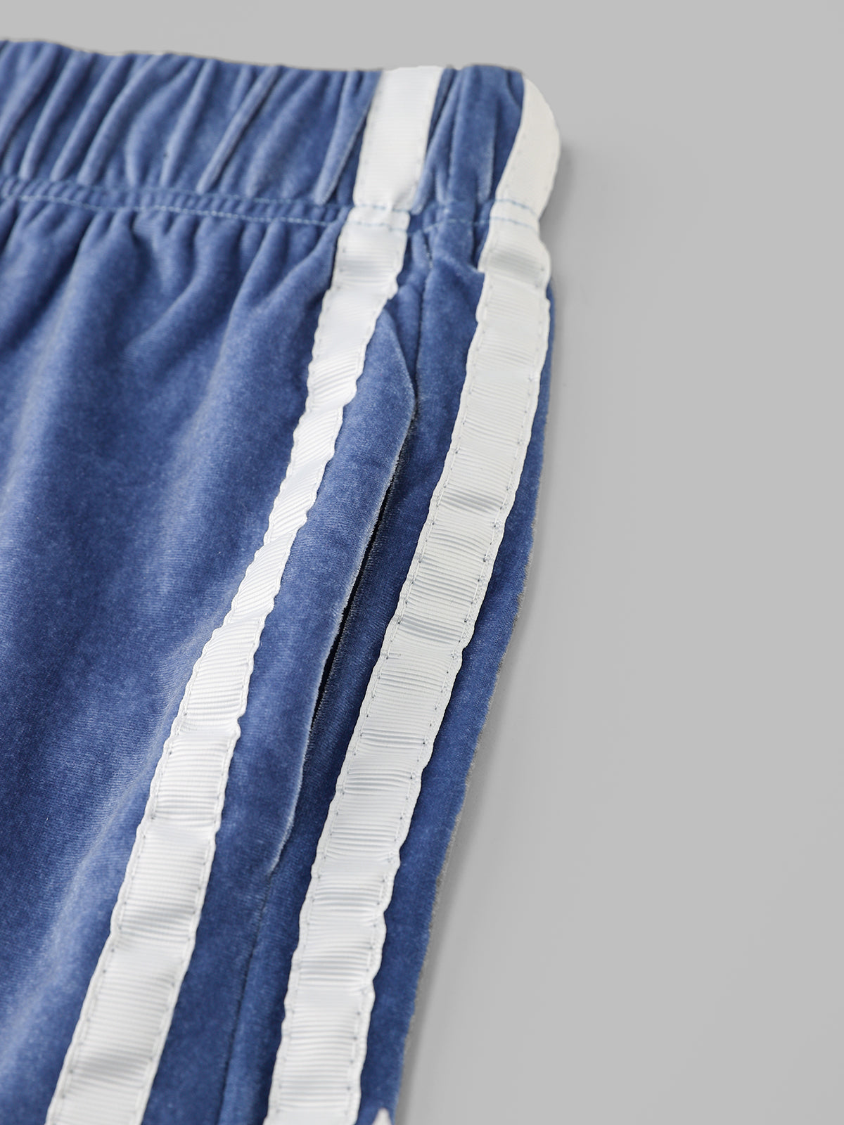 Velvet Ribbon Shorts - Sapphire Pile