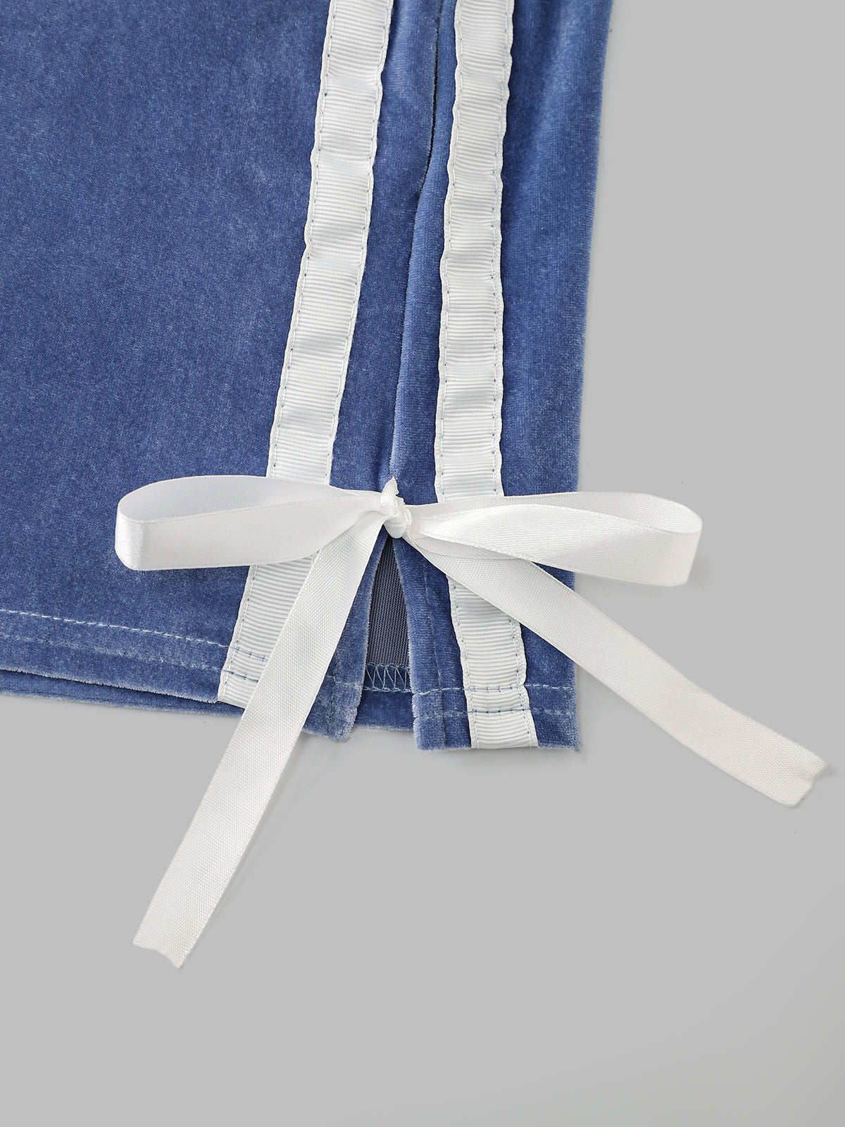 Velvet Ribbon Shorts - Sapphire Pile