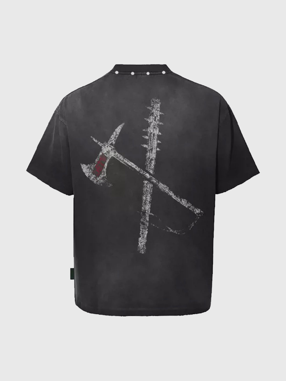 Co-ed Dorm Baggy Gothic Cross Graphic Tee - Black