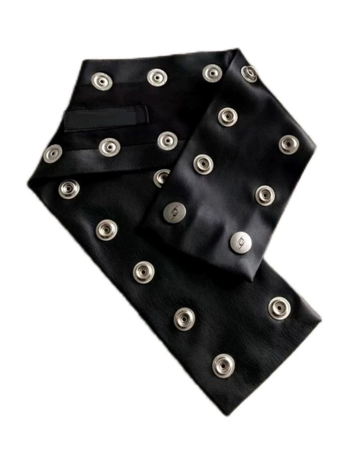 Brick Lane Eyelet Tie Detailed Fitted Tee - Black